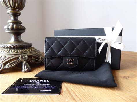 chanel silver card holder|Chanel card holder with flap.